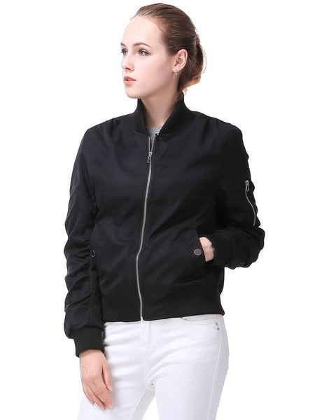 Miya Classic Flight Jacket Short Bomber Jacket Women Coat