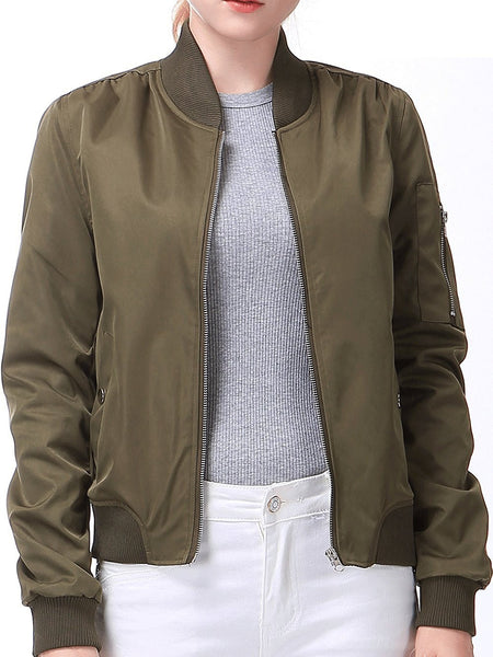 Miya Classic Flight Jacket Short Bomber Jacket Women Coat