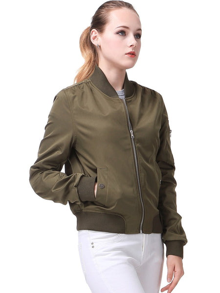 Miya Classic Flight Jacket Short Bomber Jacket Women Coat