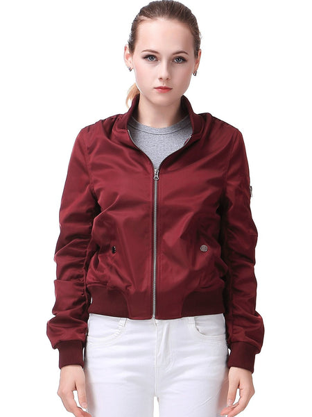 Miya Classic Flight Jacket Short Bomber Jacket Women Coat