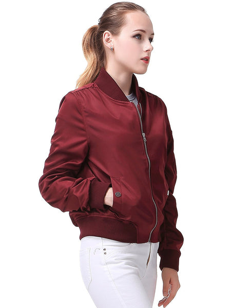 Miya Classic Flight Jacket Short Bomber Jacket Women Coat