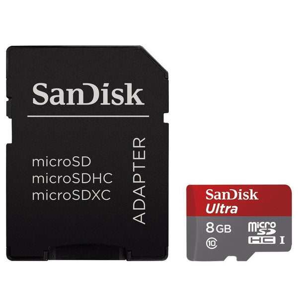 SanDisk Ultra 64GB microSDXC UHS-I Card with Adapter, Grey/Red, Standard Packaging (SDSQUNC-064G-GN6MA)