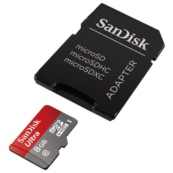 SanDisk Ultra 64GB microSDXC UHS-I Card with Adapter, Grey/Red, Standard Packaging (SDSQUNC-064G-GN6MA)