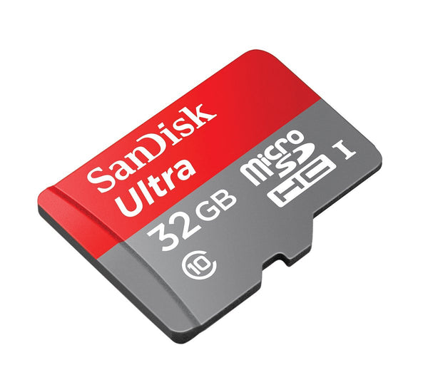 SanDisk Ultra 64GB microSDXC UHS-I Card with Adapter, Grey/Red, Standard Packaging (SDSQUNC-064G-GN6MA)