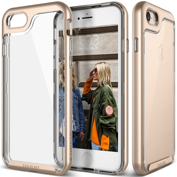 iPhone 7 Case, Caseology [Skyfall Series] Transparent Clear Enhanced Grip [Rose Gold] [Slim Cushion] for Apple iPhone 7 (2016)