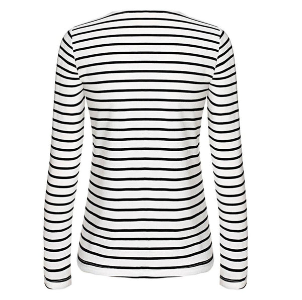 Long Sleeve Tops JUNKE Women Stripe blouse