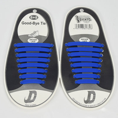 16Pc/Set  Hot Women Lady Men No Tie Silicone Shoelaces Elastic Shoe Laces All Fit Strap Sneaker Waterproof Lazy Laces